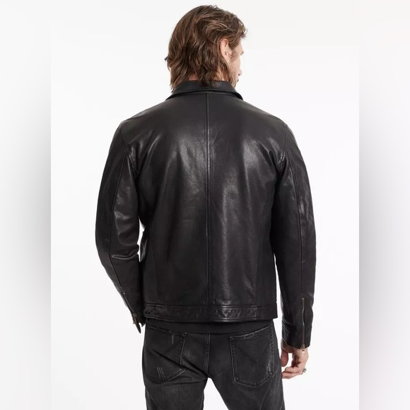 John Varvatos York Leather Jacket. size EU 46 USA 36. - Picture 5 of 16